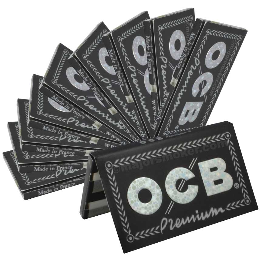 Lot de 10 carnets de 32 feuilles à rouler OCB OCB KingSize Premium Noir 