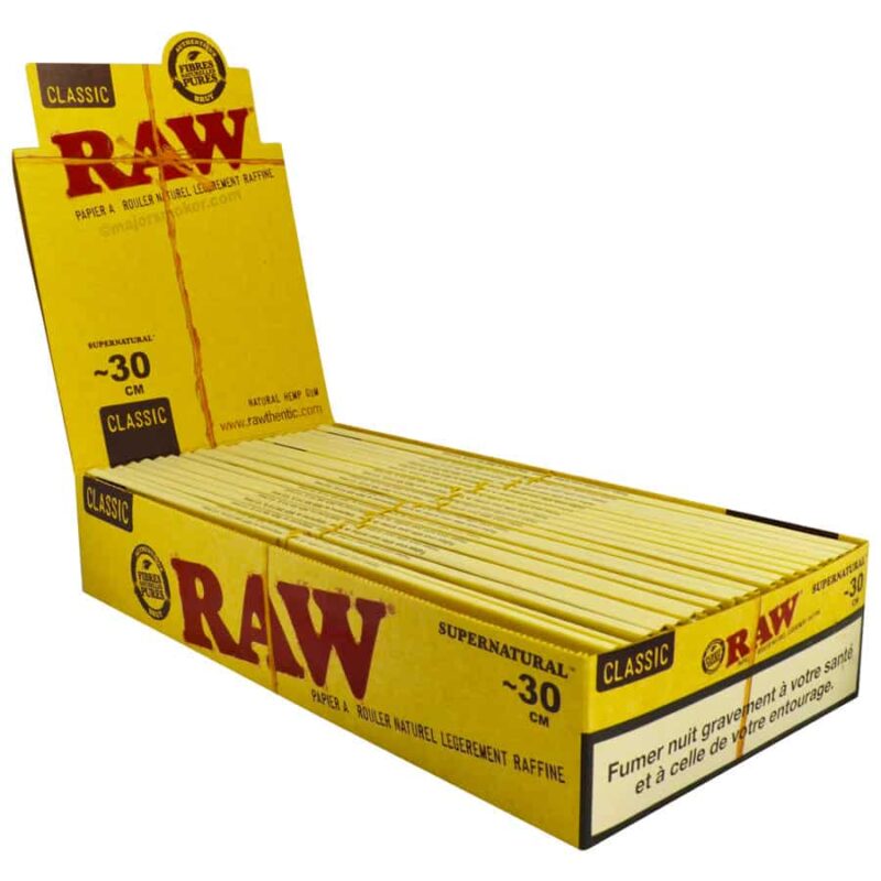 feuille a rouler geante, feuille raw 30 cm, feuille a rouler xxl, feuille raw prix, raw huge super natural, slim 30 cm, raw slim supernatural