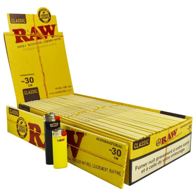feuille a rouler geante, feuille raw 30 cm, feuille a rouler xxl, feuille raw prix, raw huge super natural, slim 30 cm, raw slim supernatural