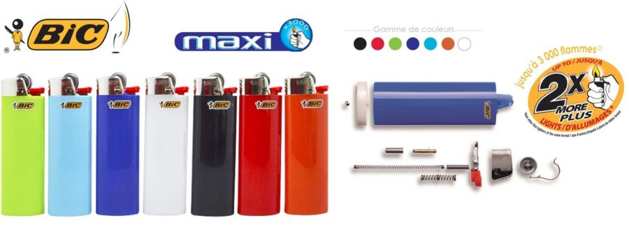 50 briquets Bic Maxi electronic couleur - 69,00€