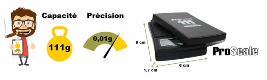 Petite balance poche precision electronique Proscale 500gr 500g à 0,01g  (XC501)