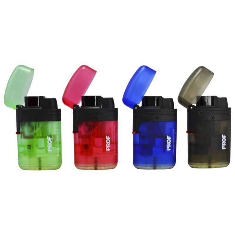 briquet-prof-transparet-tempete-par-4-majorsmoker.com- boite de briquets chalumeau pas cher, briquet chalumeau en gros, briquet double flamme