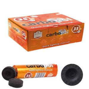 Charbons, charbons carbopol, charbon carbopol 35mm, charbons carbopol 35mm, carbopol 35mm, charbon auto-allumants, charbon carbopol auto, carbopol 35,