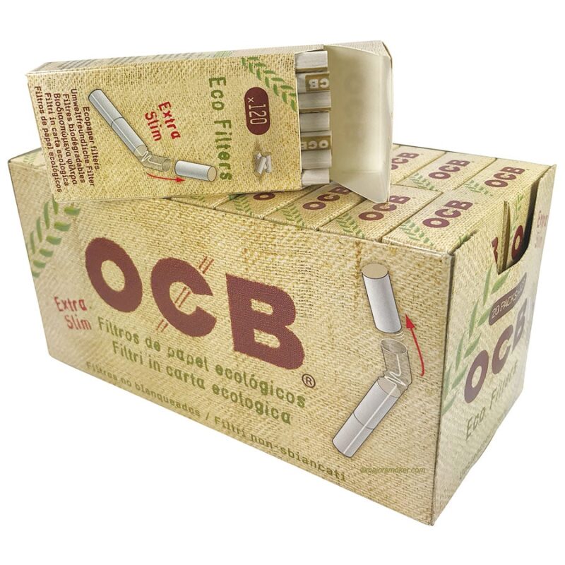 Filtre BIO OCB, OCB, rouleurs de cigarette, Filtre ultra slim biodégradable, filtres biodégradables, filtre en acétate