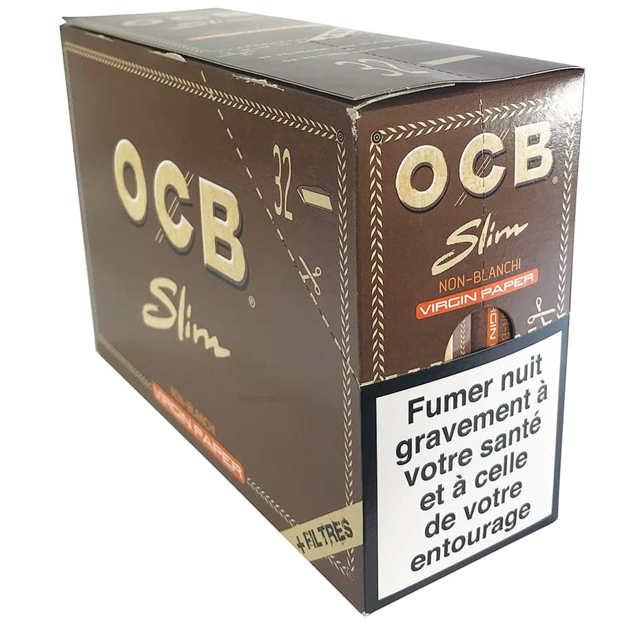 OCB Slim Tips Virgin x1  Feuille Slim avec filtres cartons - MajorSmoker