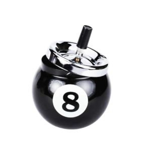 Cendrier boule billard, cendrier anti fumée de cigarette, anti odeur, sans fumé, odeur de cigarette, cendrier pas cher, odeur de tabac, cendrier aspire fumé, cendrier poussoir, cendrier vintage, cendrier poussoir boule billard