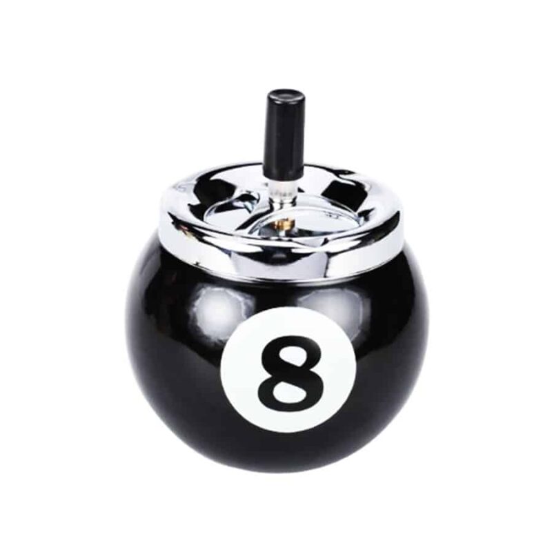 Cendrier boule billard, cendrier anti fumée de cigarette, anti odeur, sans fumé, odeur de cigarette, cendrier pas cher, odeur de tabac, cendrier aspire fumé, cendrier poussoir, cendrier vintage, cendrier poussoir boule billard
