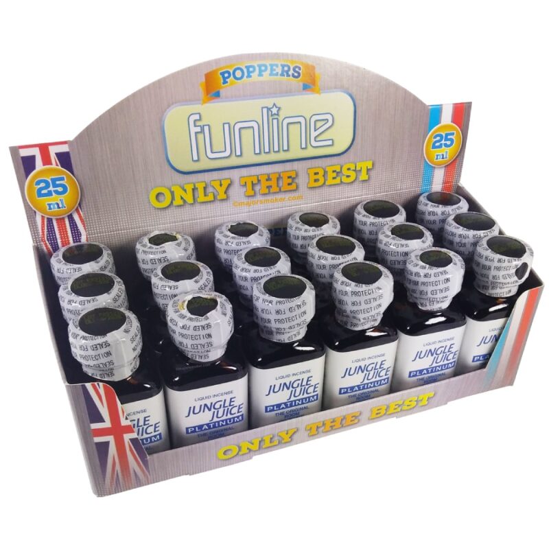 Poppers Jungle Juice Platinium, display poppers Jungle Juice Platinium, boite de poppers, Poppers Jungle Juice Platinium pas cher, poppers stimulant, aphrodisiaque, Poppers petit prix