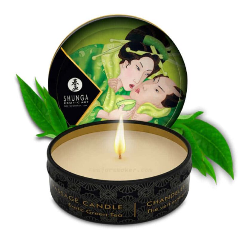 Bougie-Huile-Massage-SHUNGA-Thé-Vert-pas-cher-MajorSmoker.com bougie huille massage shunga Thé Vert, bougies de massage canderella, bougie de massage, bougie massage pas cher, massage a la bougie, bougie huile de massage, massage bougie, massage à la bougie, bougie de massage bio, bougie aphrodisiaque, shunga, huile de massage shunga, shunga erotic art, harunobu shunga, massage shunga
