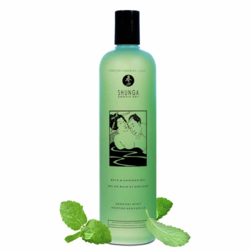 SHUNGA-Gel-de-Bain-Moussant-Menthe-MajorSmoker.com shunga, gel moussant, gel bain moussant shunga menthe, gel bain moussant, gel bain comestible, gel douche, bain moussant
