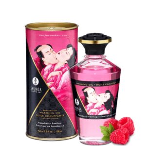 huille massage framboise shunga, huile massage comestible, huile massage chauffant, huile massage pas cher, massage chauffant, huile de massage, huile massage aphrodisiaque, shunga, huile de massage shunga