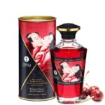 huille massage cerise shunga, huile massage comestible, huile massage chauffant, huile massage pas cher, massage chauffant, huile de massage, huile massage aphrodisiaque, shunga, huile de massage shunga