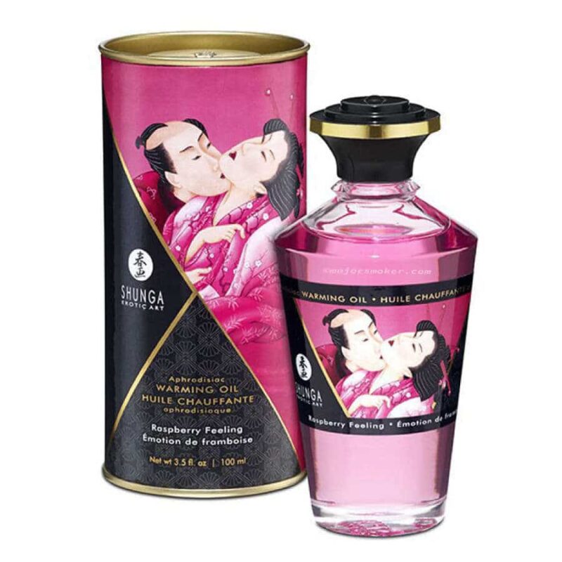 huille massage framboise shunga, huile massage comestible, huile massage chauffant, huile massage pas cher, massage chauffant, huile de massage, huile massage aphrodisiaque, shunga, huile de massage shunga