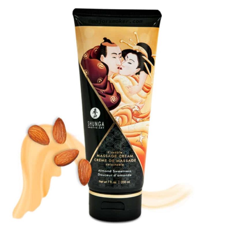 Creme-de-massage-Comestible-Douceur-AMANDE-SHUNGA-MajorSmoker.com creme de massage, creme massage comestible amande, crème massage shunga, massage, creme massage pas cher, huile de massage, shunga, crème massage comestible shunga