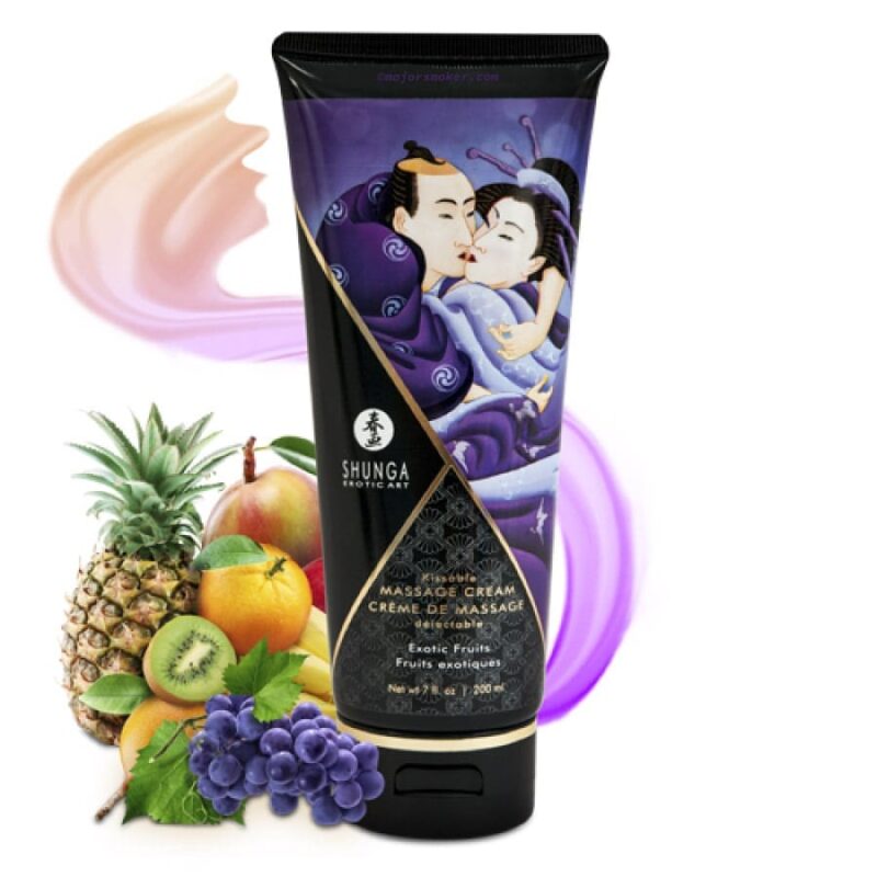 creme de massage, creme massage comestible fruits exotiques, crème massage shunga, massage, creme massage pas cher, huile de massage, shunga, crème massage comestible shunga