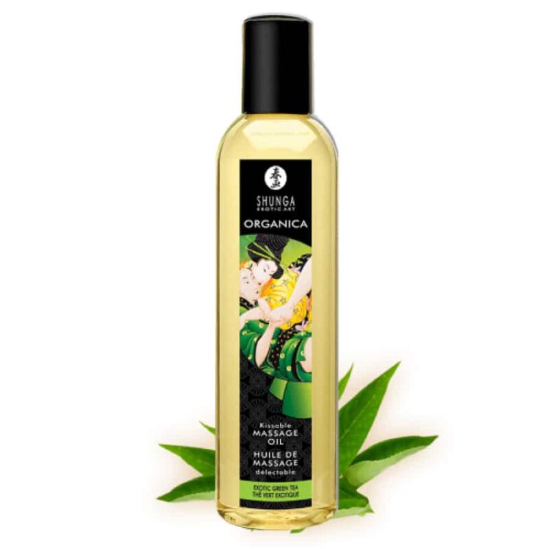 huile massage Thé shunga, shunga KISSABLE Thé Vert Exotique huile massage, huile massage pas cher, massage chauffant, huile de massage, huile massage aphrodisiaque, shunga, huile de massage shunga