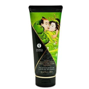 creme de massage, creme massage comestible Thé vert, crème massage shunga, massage, creme massage pas cher, huile de massage, shunga, crème massage comestible shunga