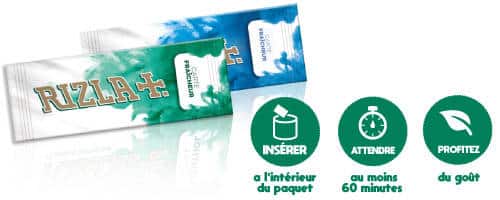 Carte Fraîcheur menthe (menthol chill) - infusion fraicheur menthol  cigarette - Rizla