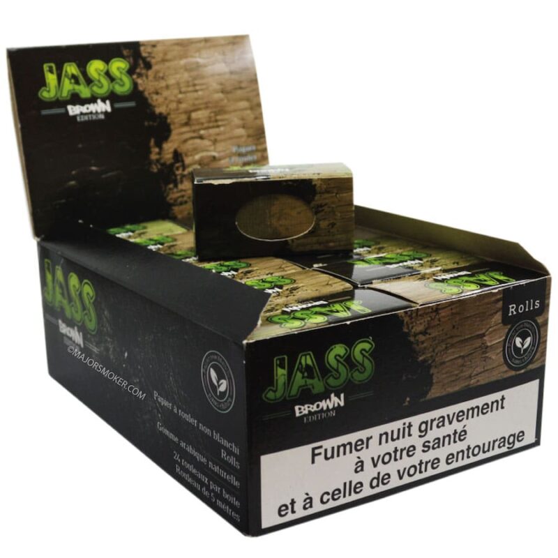 papier à rouler jass brown, jass regular brown, feuille à rouler jass brown, rouleau de papier à fumer, feuille rolls pas cher, jass rolls, feuille jass brown rolls, buraliste en ligne, jass paper, feuille jass brown