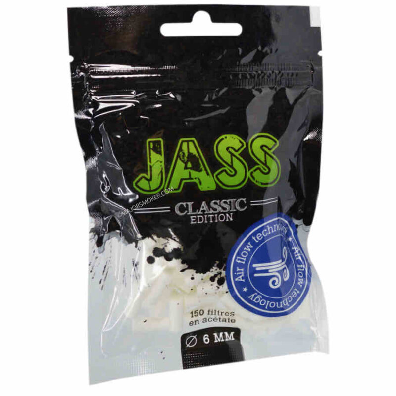 Filtre 6mm jass, filtre à rouler, filtre pas cher, grossiste de feuille à rouler, bureau de tabac en ligne, sachet de filtre jass, jass filter, jass air flow, filtre en mousse, filtre mousse jass