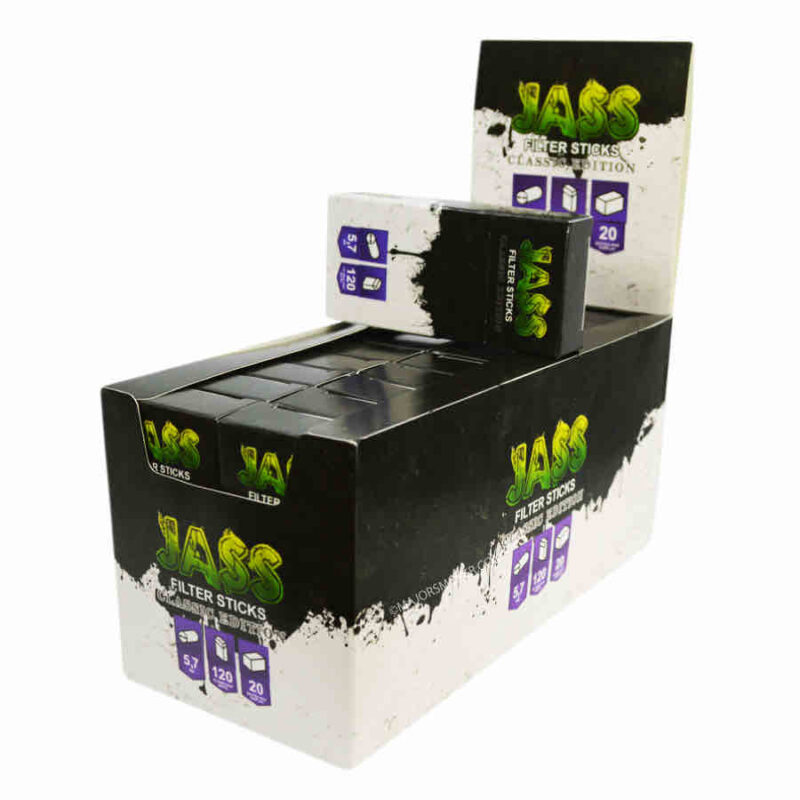 filtre jass pas cher, filtre jass, filtre pas cher, filtre stick jass, filtre mousse jass, filtre acétate jass, jass filter, boite de filtre pas cher, filtre en gros, buraliste pas cher