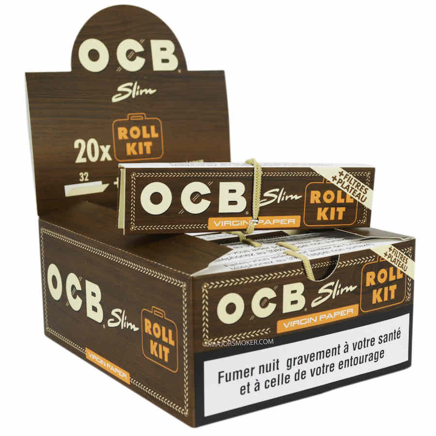 OCB Roll Kit Virgin Slim, Feuilles + carton + support