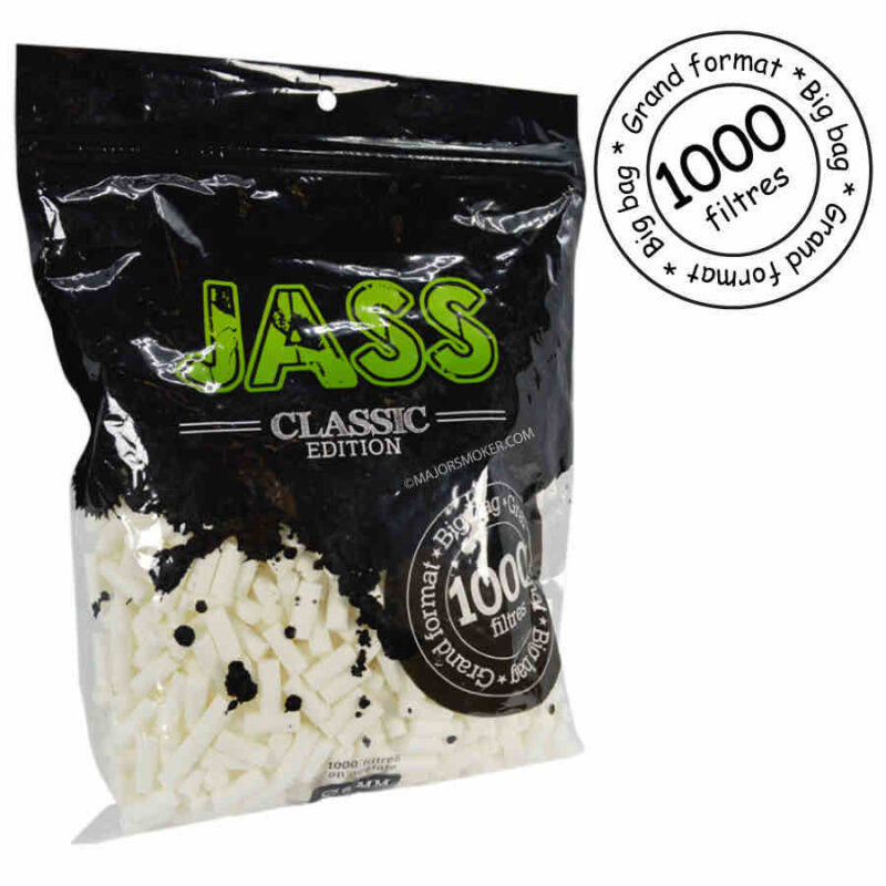 filtre mousse pas cher, filtre à cigarette, filtre pas cher, fitlre jass, big bag jass, filtre jass big bag, filtre slim en mousse, filtre à rouler, bureau de tabac en ligne, filtre jass classic edition