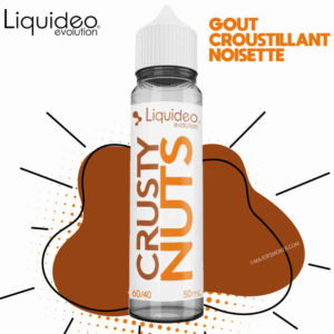 e-liquide crusty nuts liquideo, liquideo crusty nuts, e-liquide pas cher, liquideo e-liquide, e liquide noisette, e liquide noisette grillée, meilleur e liquide noisette, arome e liquide noisette, e-liquide gourmand, arome concentré noisette e liquide