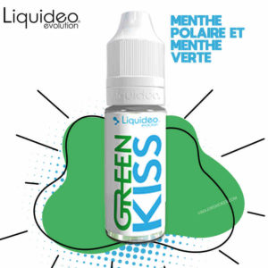 liquideo green kiss, recharge e-liquide 10 ml, e-liquide pas cher, e-liquide menthol, e-liquide menthe fraiche, e-liquide frais, e-liquide green kiss, e-liquide au meilleur prix, e-liquide mentholé, e-liquide mentholé