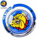 cendrier en verre the bulldog bleu, cendrier de table bulldog, the bulldog, cendrier verre, cendrier en verre pas cher, cendrier en verre épais, cendrier original, cendrier design bulldog, cendrier bulldog pas cher, cendrier en verre the bulldog coffee shop