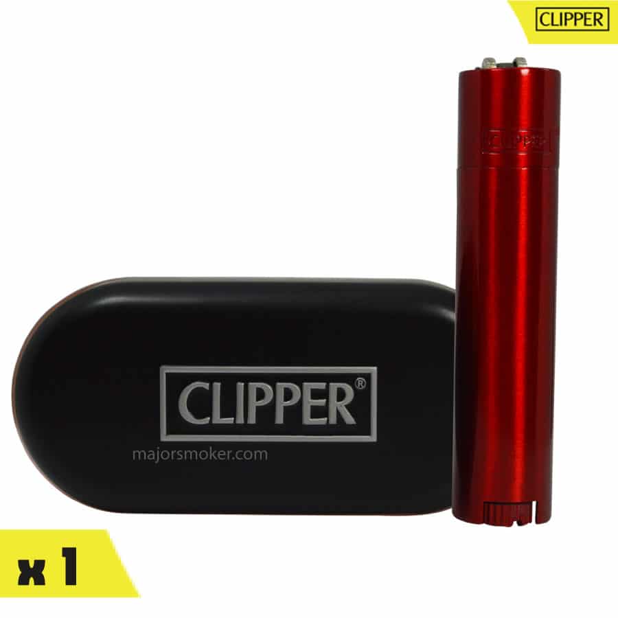 Briquet Clipper en métal Red Devil avec boite - MajorSmoker