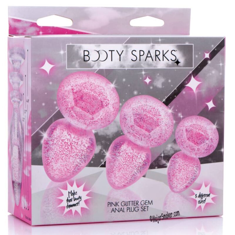 Lot de 3 plugs Scintilly rose,