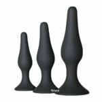 Lot de 3 plugs Silicone Training, butt plug, plug anal verre, plug anal silicone, plug anal bois, plug anal latex, plug anal métal, plug anal queue, plug anal