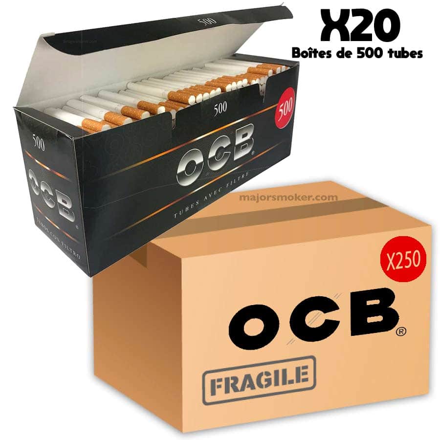 Carton de 20 boîtes de 500 tubes OCB - MajorSmoker