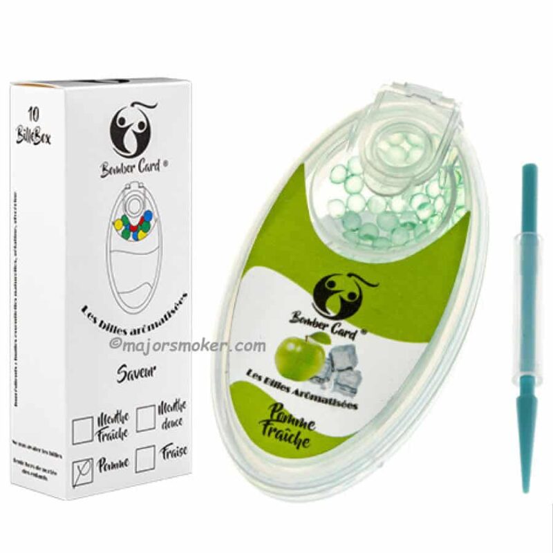 bille fraicheur, bomber card, cigarette bille, applicateur bille cigarette, menthol capsule, pomme bille fraicheur, bille menthol pour cigarette