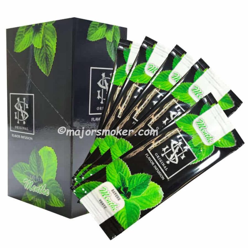 Feuille menthol pour cigarette, ns, carte aromatique cigarette, carte aromatique tabac, boite cartes aromatiques, cigarette tubées, carte cigarette, carte fraicheur ns