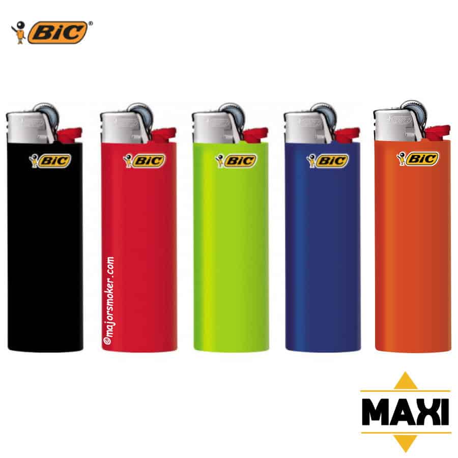 Briquet Bic Maxi Pas Cher x50 - Briquet BIC rechargeable - MajorSmoker