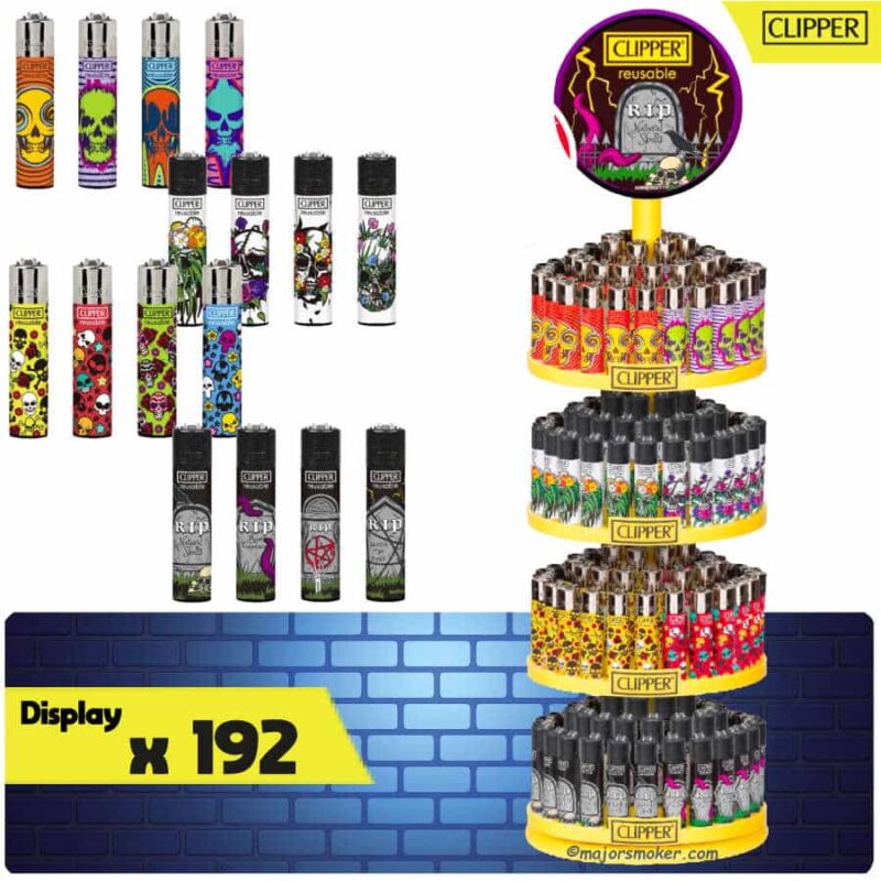 Carroussel-briquet-Clipper-Natural-Skull-MajorSmoker.com clipper, briquet clipper, presentoir carrousel, presentoir briquet clipper, collection clipper, presentoir clipper pas cher, lot de briquet clipper, presentoir briquet clipper