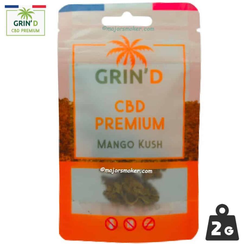 Fleur-CBD-Grin'D-Mango-Kush-2gr-majorsmoker.com Mango kush, mango kush prix, kush mango, acheter mango kush cbd, fleur cbd mango kush, mango kush cbd, Cbd, CBD france, huile de cbd, achat fleur de cbd, cbd premium