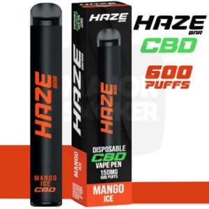 puff haze bar mango ice, haze bar, puff cbd, haze bar cbd, puff pas cher, cbd puff jetable haze bar, cigarette électronique jetable, haze cbd puff
