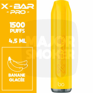 X bar pro banane glacée, x-bar pro, X bar pro puff, x bar 1500 puff, x bar sans nicotine, x bar pro, x bar pro pas cher, x bar pro prix