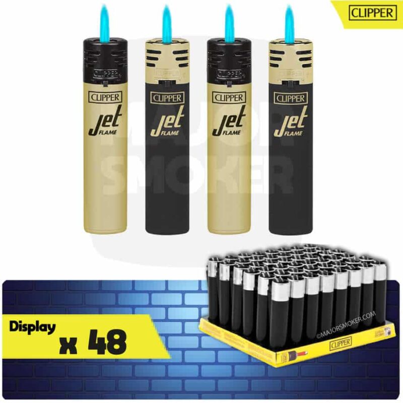 Clipper-chalumeau-Jet-flame-x48-Black-Gold-Majorsmoker.com briquet clipper, briquet clipper metal, clipper jet flamme, clipper black gold, briquet black gold jet flame, clipper jet flame black gold, briquet clipper cher, briquet clipper prix, briquet clipper black gold jet flame