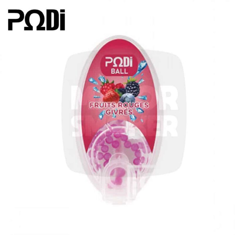 podiball fruit rouge givré, bille fraicheur fruit rouge, bille cigarette fruit rouge, bille fraicheur podiball fruit rouge givré, podiball bille arômatisé, capsule arômatisé podiball