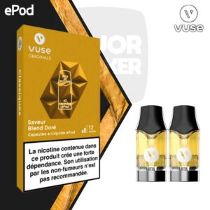 epod blend doré, capsule epod blend doré, vuse capsule blend doré, vype blend doré, vuse capsule epod blend doré, recharge epod blend doré, cartouche epod blend doré