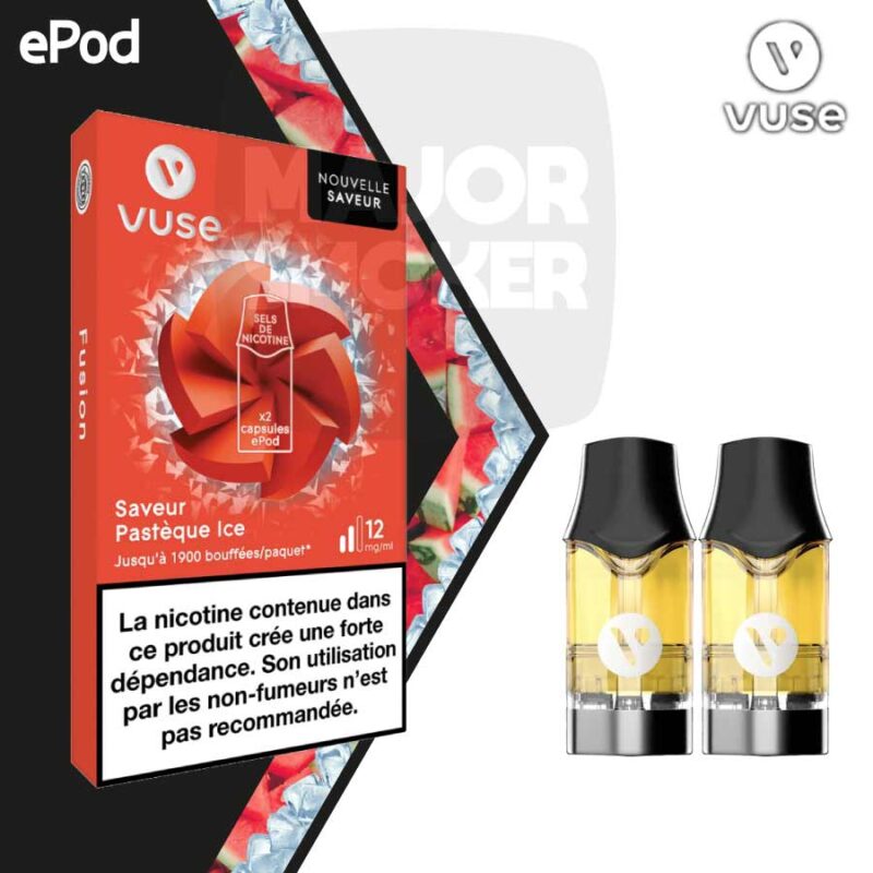epod pastèque ice, capsule epod pastèque ice, vuse capsule pastèque, vype pastèque ice, vuse capsule epod pastèque ice, recharge epod pastèque glacée, cartouche epod pastèque