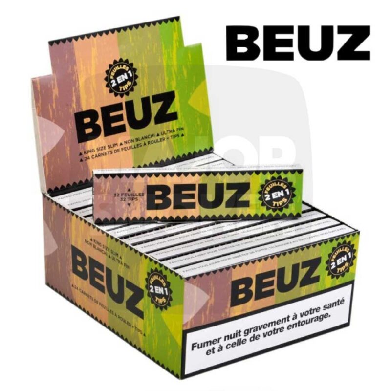 boite feuille slim + tips, beuz slim + tips brown, beuz brown