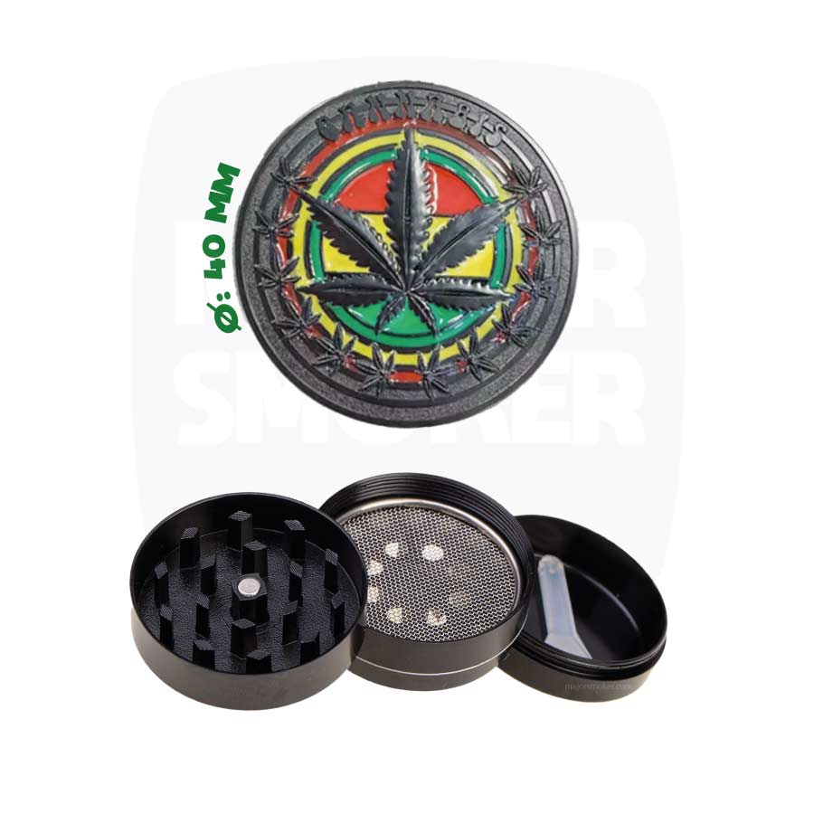 grinder feuilles chanvre 4 parties 40mm