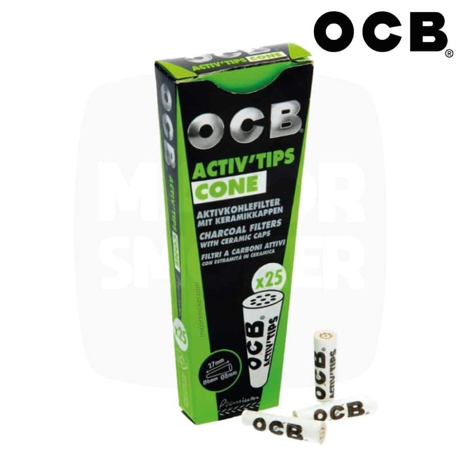 Filtre OCB Charbon Actif  Boite d'Activ'Tips Filter - MajorSmoker