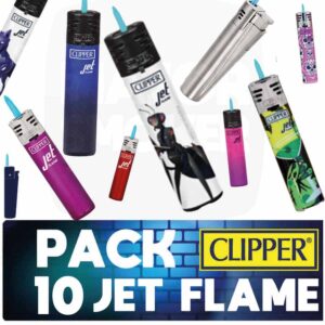 Briquet Clipper Clip Jet Flame Posh Weeds