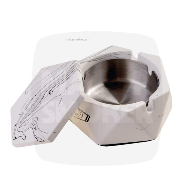 cendrier-hexagone-blanc-marbré-majorsmoker.com cendrier, cendrier en céramique, cendrier avec couvercle, cendrier hexagone, cendrier pas cher, cendrier prix, achat cendrier ceramique, cendrier ceramique, cendrier ceramique avec couvercle,